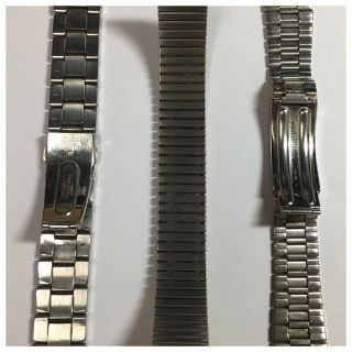 Seiko Vintage Watch Bracelets - Stainless Steel & Gold Plated Deployant (s) 3