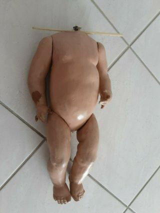 22 " Antique Composite And Wood Baby Doll Body For Large 26 - 28 " Doll,  Tlc