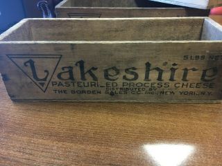 4 Vintage Lakeshire American Process Cheese Wooden Boxes York Decor Cool