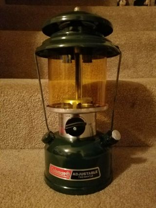 Vintage Coleman Lantern 288 Adjustable Two Mantle Complete,  Dated 03/94