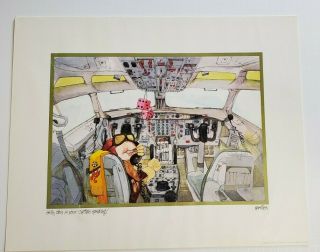 Set Of 4 Kersten Brothers Posters Prints Vintage 1980 16x20 Aiplane Flight