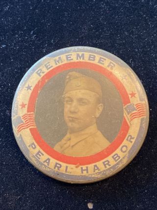 Rare Vintage Remember Pearl Harbor Pin