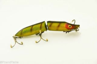 Vintage Heddon Jointed Vamp Spook Minnow Antique Fishing Lure Perch Flag Rig Rs2