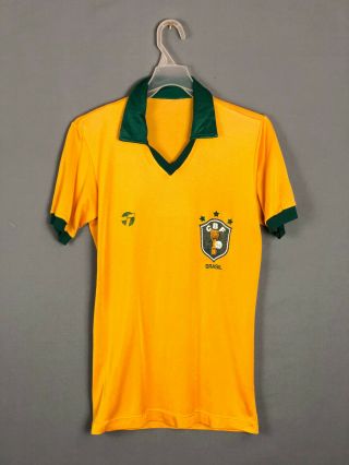 BRAZIL 1988 - 89 HOME SHIRT JERSEY TOPPER 10 PAULO SILAS Vintage EXTRA RARE 2