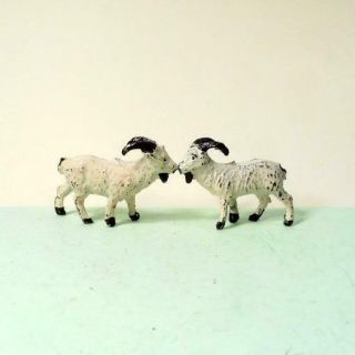 Vintage Lead Farm - Two Very Rare Billy Goats By Raco 1934 - Britains Era