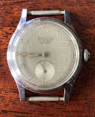 Vintage 1950s Dulcis Mens Wrist Watch