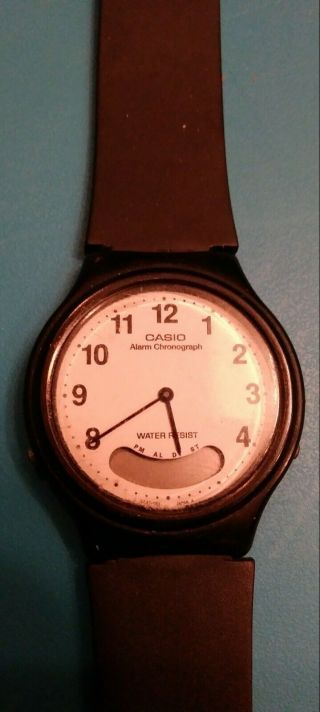 Vintage Casio Aq - 41 Alarm,  Chrono Analog Digital Wristwatch
