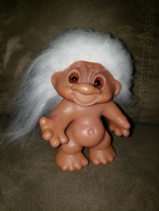 Th Dam Troll Vtg 60s? Stamped 1967 Norfin Collectible Glass Eyes