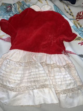 1962 Vintage Charmin Chatty Cathy Doll Birthday Dress Red And White