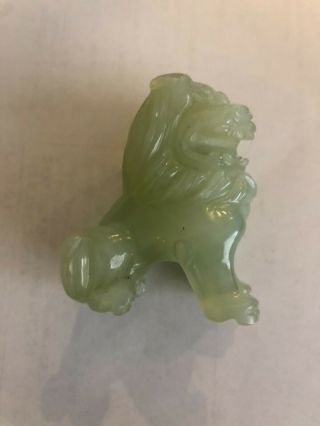 Vintage Jade Chinese Foo Dog Lion Beast Hand Carved Figure