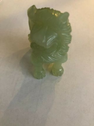 Vintage Jade Chinese Foo Dog Lion Beast Hand Carved Figure 2