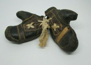 Vintage Or Antique Miniature Leather Boxing Gloves Sports Salesman Sample