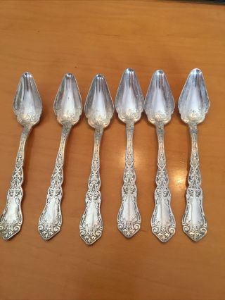 Vintage Wm Rogers & Son Aa - Silver - Plate " Alhambra " Set Of 6 Pat July 1907 1