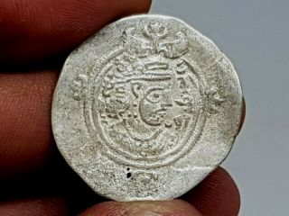 Rare Uncertain Sasanian Silver Coin 450 - 700 Ad 3,  7 Gr 31 Mm