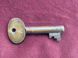 Antique Gamewell Brass Fire Alarm Box Key 2