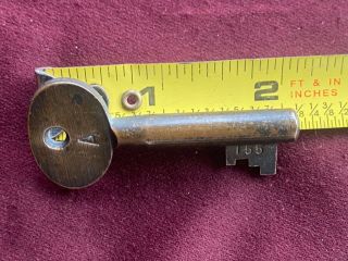 Antique Gamewell Brass Fire Alarm Box Key 3