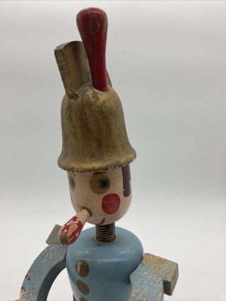 Christmas Antique Spool French Soldier 1950 ' s Wooden 13 Inches 2