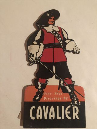 Vintage Cavalier Shoe Dressings Countertop Display Rare