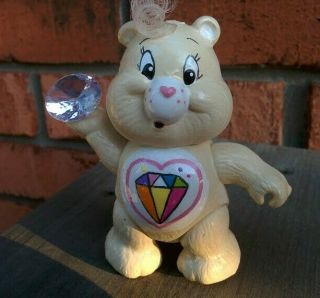 Vintage 1983 Sparkle Heart Poseable Care Bears Figure Kenner 3 " Figure White