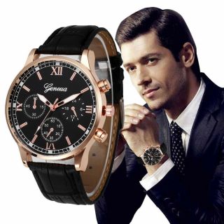 Luxury Fashion Mens Watches Stainless Steel Analog Quartz Formal Wrist Watch
