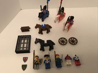 Vintage Lego Castle Dragon Knights Medieval Horses & Figures Minifigs