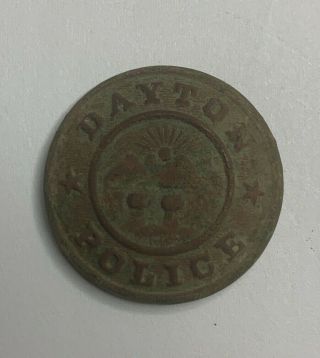 Antique Vintage Dayton Ohio Police Officer Uniform Button Dug W/ Metal Detector