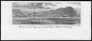 1880 Antique Print - South America War Chilean Naval Fleet Peru Arica (289)