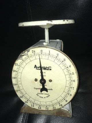 Antique Autowate Kitchen Scale Chicago Usa Capacity 25 Pounds Auto Wate