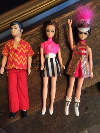 3 Vintage Topper Dawn Dolls With Clothes,  Shoes,  H17,  Gary,  Kip