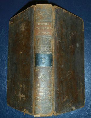 1807 Antique Book Quinte - Curce Alexander The Great Military History Latin - French