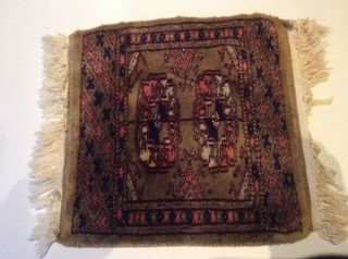 Vintage Small Hand Made Middle Eastern Rug,  Table Top Centre Piece.