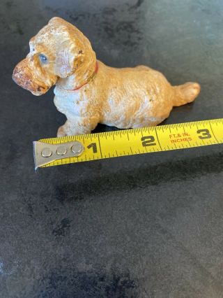 Antique Hubley Solid Cast Iron Sealyham Terrier Dog Paperweight Toy Statue
