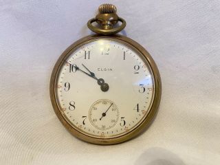 Vintage Antique Brass Elgin Pocket Watch