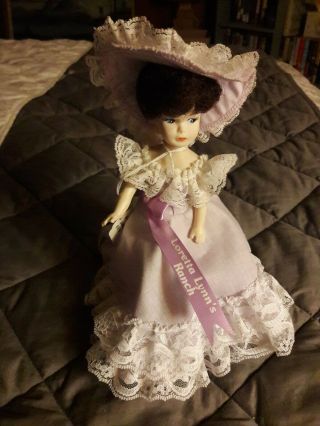 Vtg Gambina Doll 8 " Southern Belle Hand Made Orleans Lavendar Lace Dress