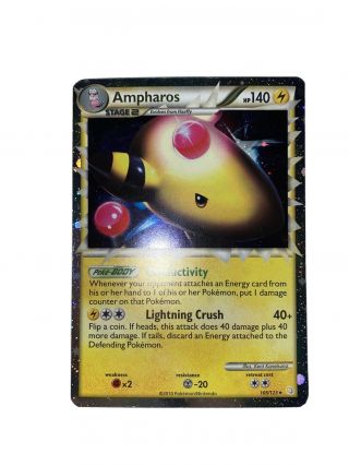 Ampharos Prime - 105/123 - Ultra Rare Nm Heart Gold Soul Silver Pokemon