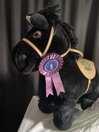 Vintage 1984 Cabbage Patch Kids Horse Pony Cpk Coleco Stuffed Animal Plush Blavk