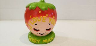 Vintage Strawberry Bank Made In Japan Shortcake ? I Love You Berry Much