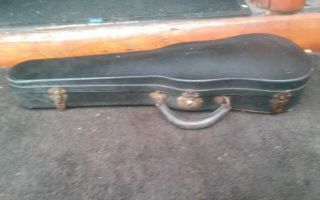 Antique 1800s Coffin Style Wood Violin Case