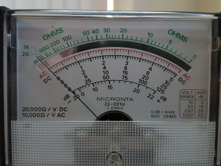 Vintage Micronta 18 - Range MultiTester No.  22 - 201U RadioShack w/ Leads 3