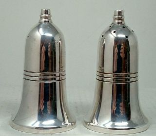 Vintage Art Deco Silver Plate 1930s Salt Cellar Pepper Pots Shakers