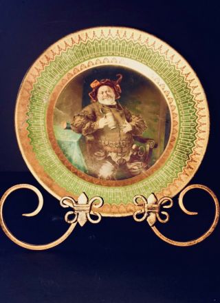 Antique Vienna Dredsen Meek Company Art 1917 Plate Jackson Falstaff Portrait