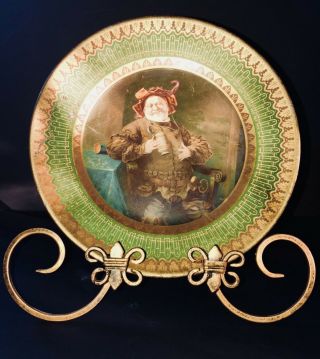 Antique Vienna Dredsen Meek Company Art 1917 Plate Jackson Falstaff Portrait 2