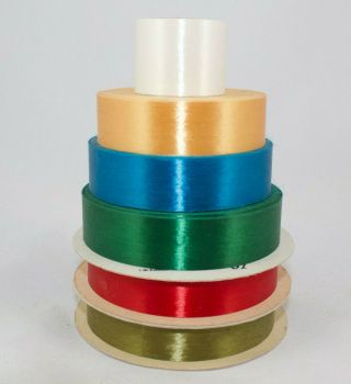 6 Rolls Vintage 3m Sasheen Ribbon For Bow Maker Assorted Colors Rare,  Htf (1)
