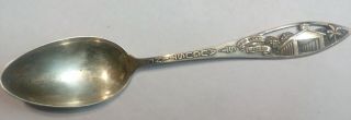 Unique Sterling Silver Spoon St.  Augustine Very Old Look (old Slave Market)
