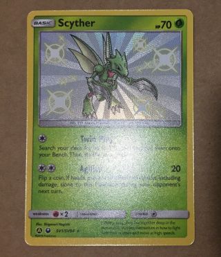 Scyther Sv1/sv94 Shiny Vault Ultra Rare Pokemon Card Hidden Fates Pokemon Tcg Nm