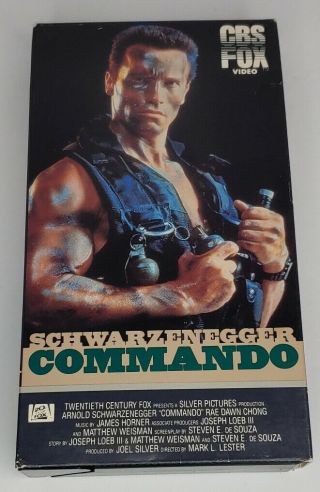 Commando Vhs Rare Cult Action Arnold Schwarzenegger Rae Dawn Chong Cbs Fox Htf