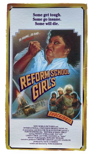 Reform School Girls,  1986 - Vhs,  1991 Linda Carol Rare Punk Horror B - Movie