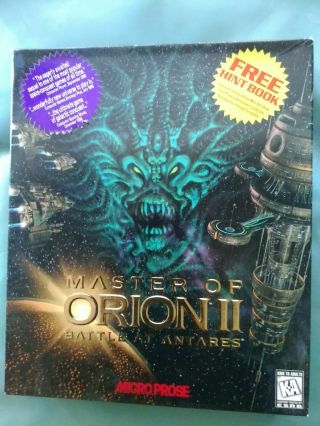 Master Of Orion Ii: Battle At Antares (pc,  1996) Cib Rare Hint Book