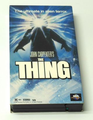 The Thing 1982 Vhs John Carpenter Sci Fi Horror Vg Cond.  Rare Oop Mca
