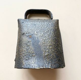 Vintage Antique Primitive Hand Forged Folded Riveted Metal Cow Bell